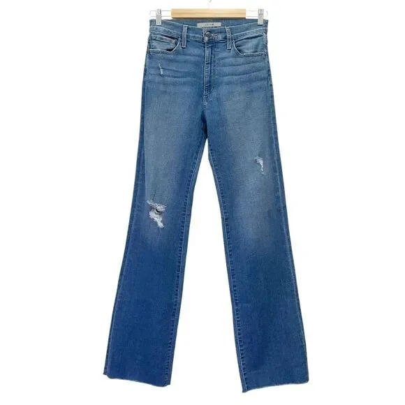 Joe’s Jeans High Rise Wide Leg Distressed Jean in Belenos Medium Wash Size 26